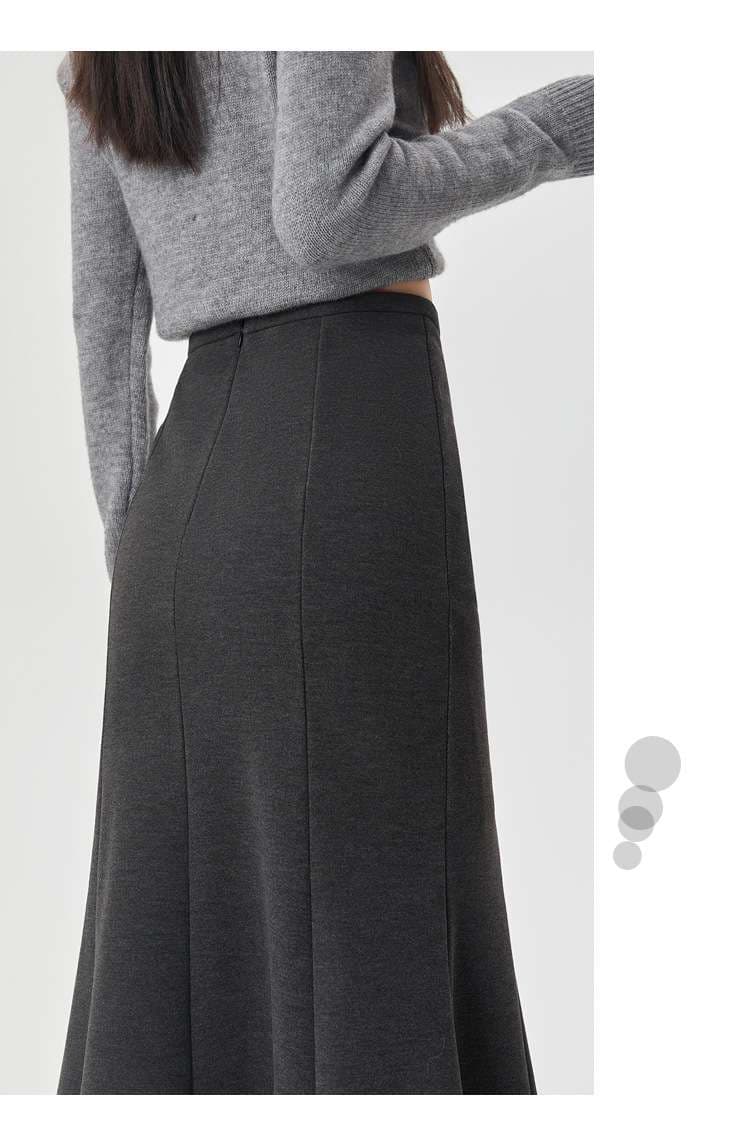 大人かわいい服 美シルエット マキシフレアスカート