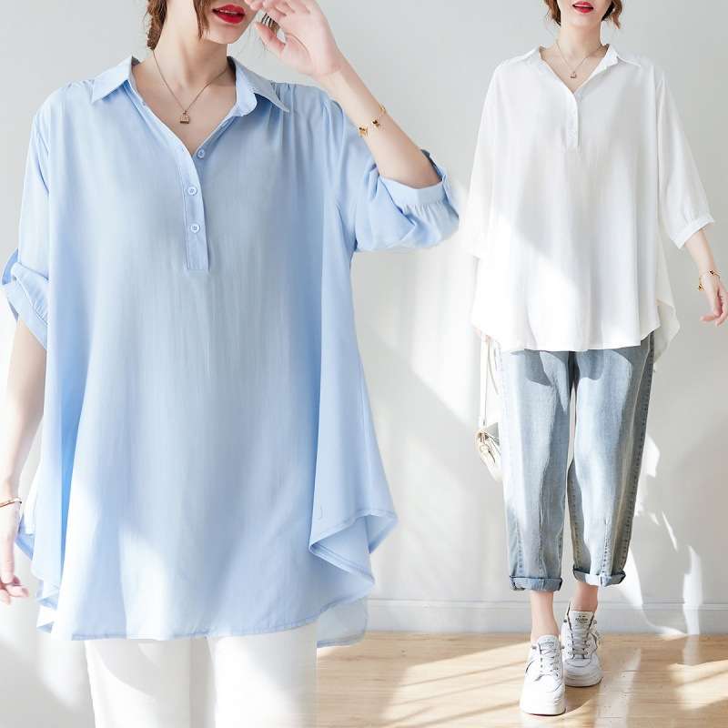 大人かわいい服 とろみ素材のシアーチュニックトップス