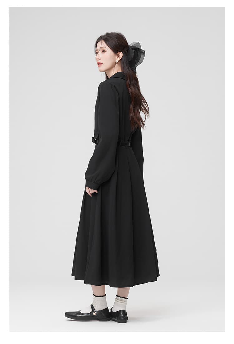 大人かわいい服 ハートボタン プリーツワンピース