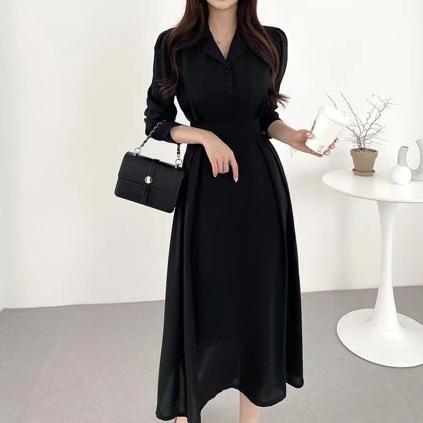 大人かわいい服  クラシカルロングワンピース