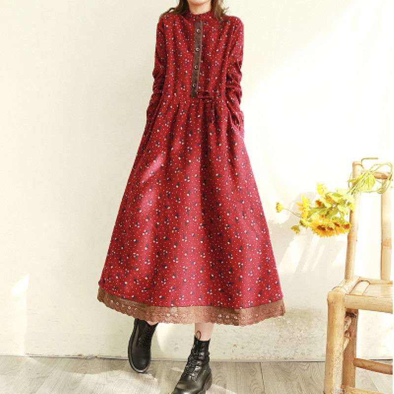 大人かわいい服 星空模様のふんわりロングワンピース