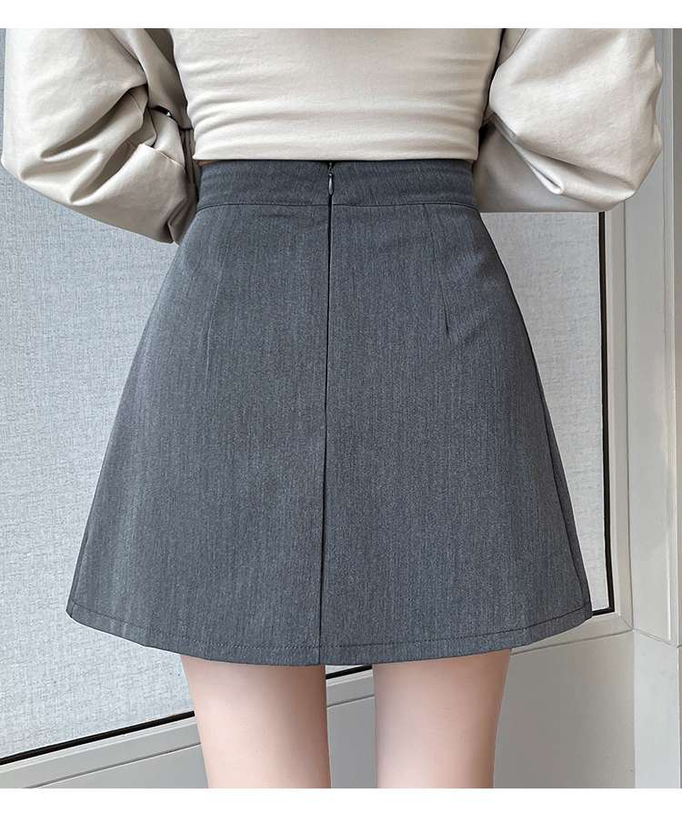 大人かわいい服 アシンメトリーラップ風ミニスカート