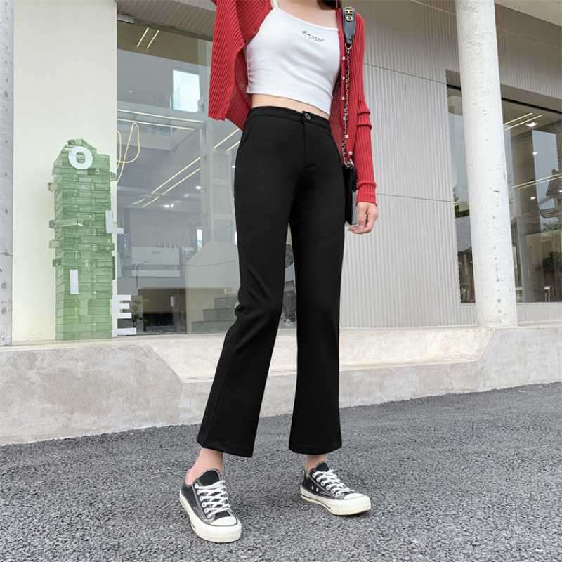 大人かわいい服 美シルエット フレアストレートパンツ