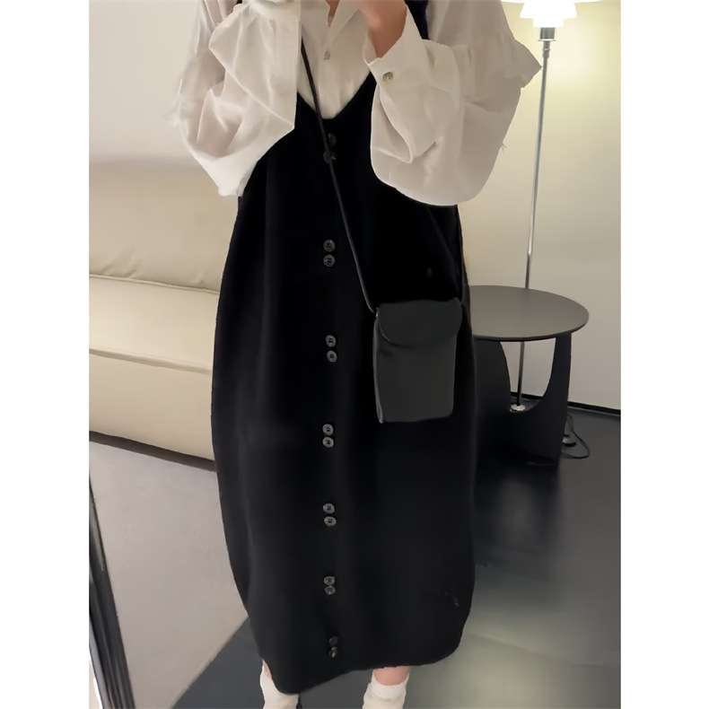 大人かわいい服 レイヤードジャンパースカート