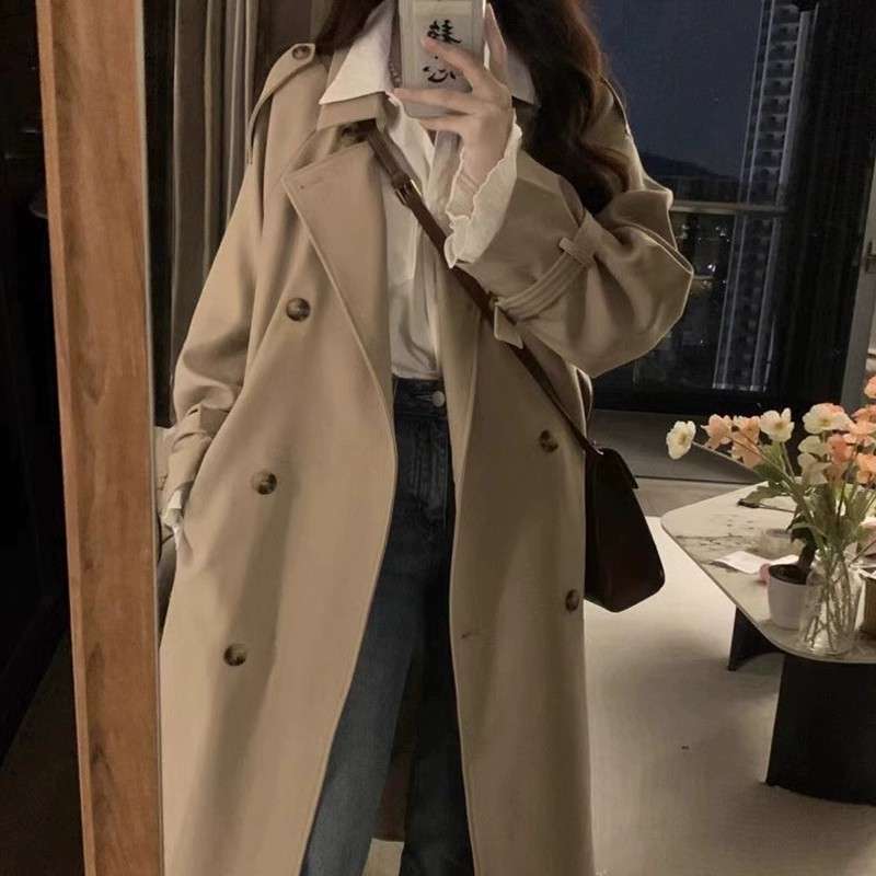 大人かわいい服 トレンチスタイル オーバーコート