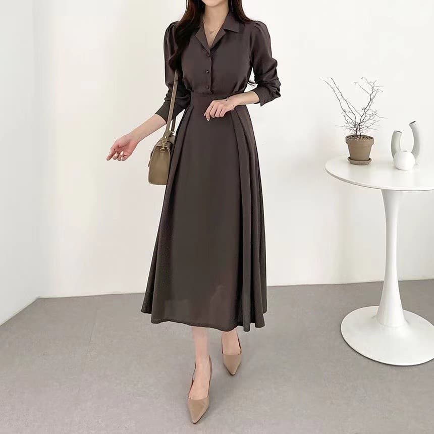 大人かわいい服  クラシカルロングワンピース