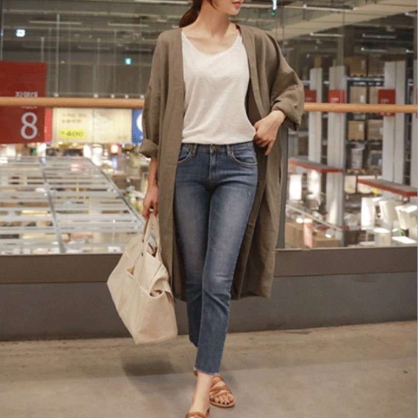 大人かわいい服 ゆるふわシルエットの大人ロングカーディガン