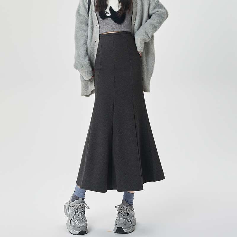 大人かわいい服 美シルエット マキシフレアスカート
