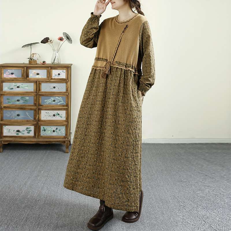 大人かわいい服 ふんわりシルエット マキシワンピース