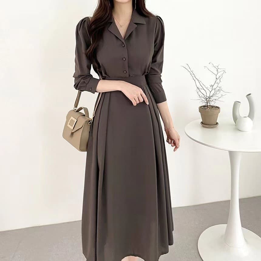 大人かわいい服  クラシカルロングワンピース