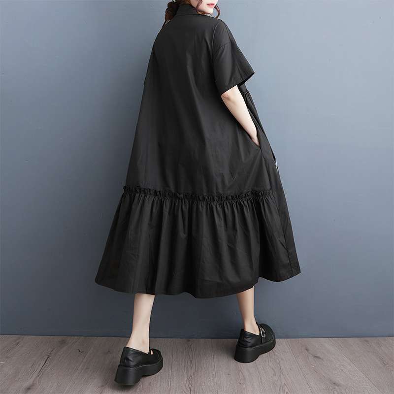 大人かわいい服 ポケット付き ふんわりティアードワンピース