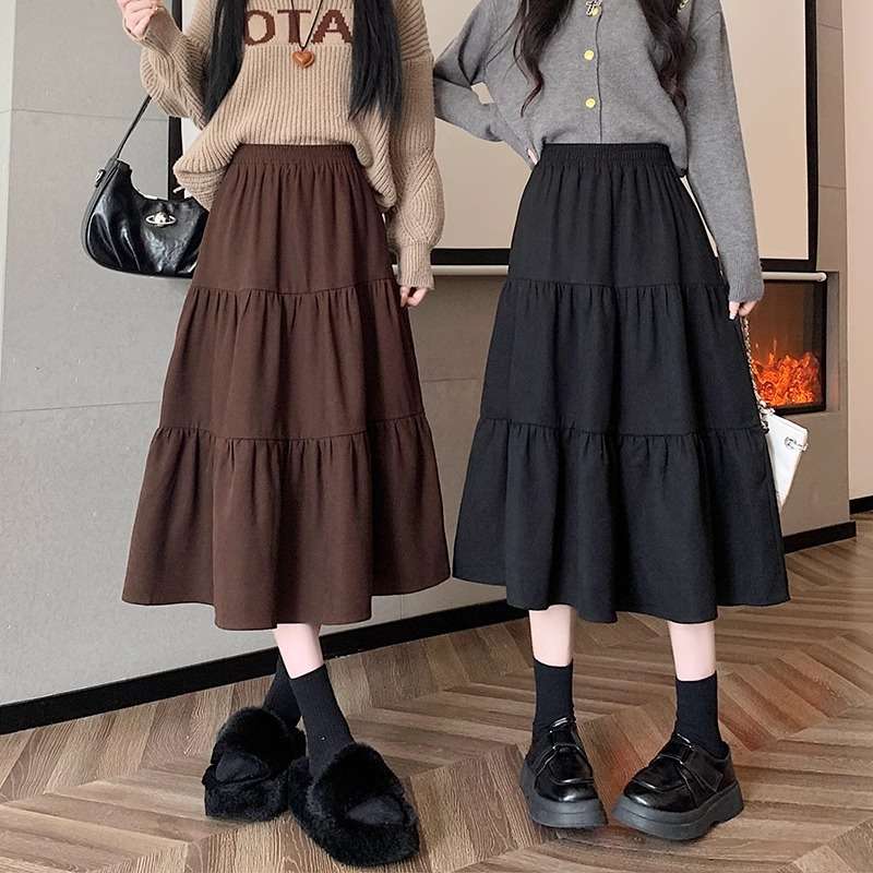 大人かわいい服 ふんわり ティアードロングスカート