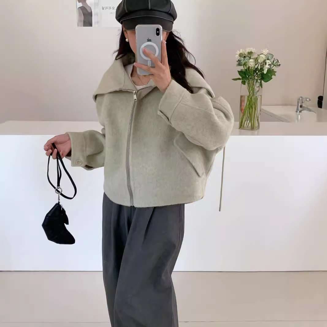 大人かわいい服 ショート丈オーバージャケット