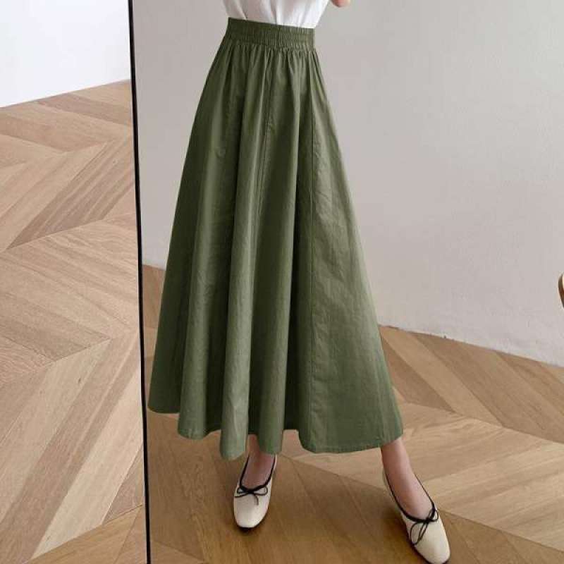 大人かわいい服 ギャザーボリューム ロングスカート