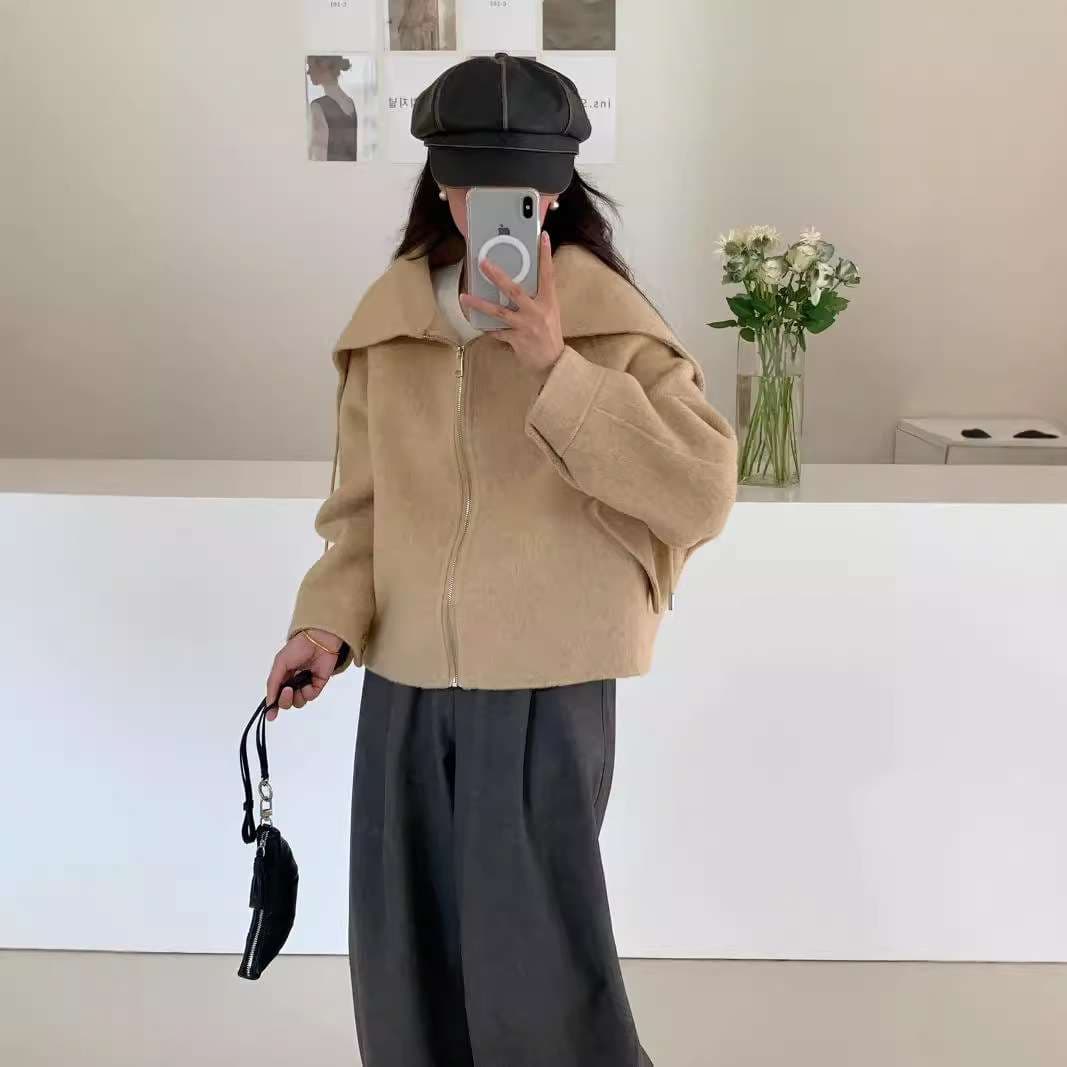 大人かわいい服 ショート丈オーバージャケット
