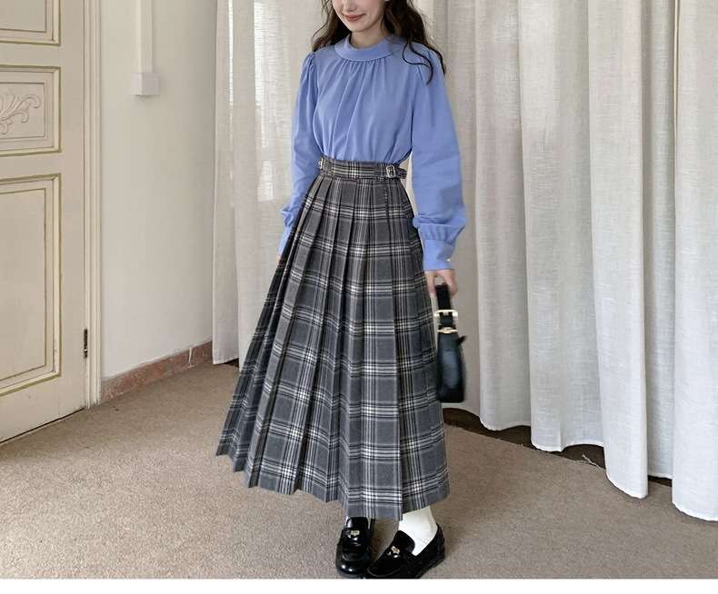 大人かわいい服 レトロビッグカラーシャツ