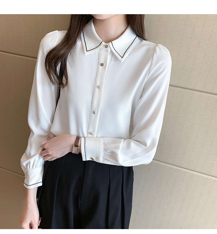 大人かわいい服 しなやか素材のフェミニンシャツトップス