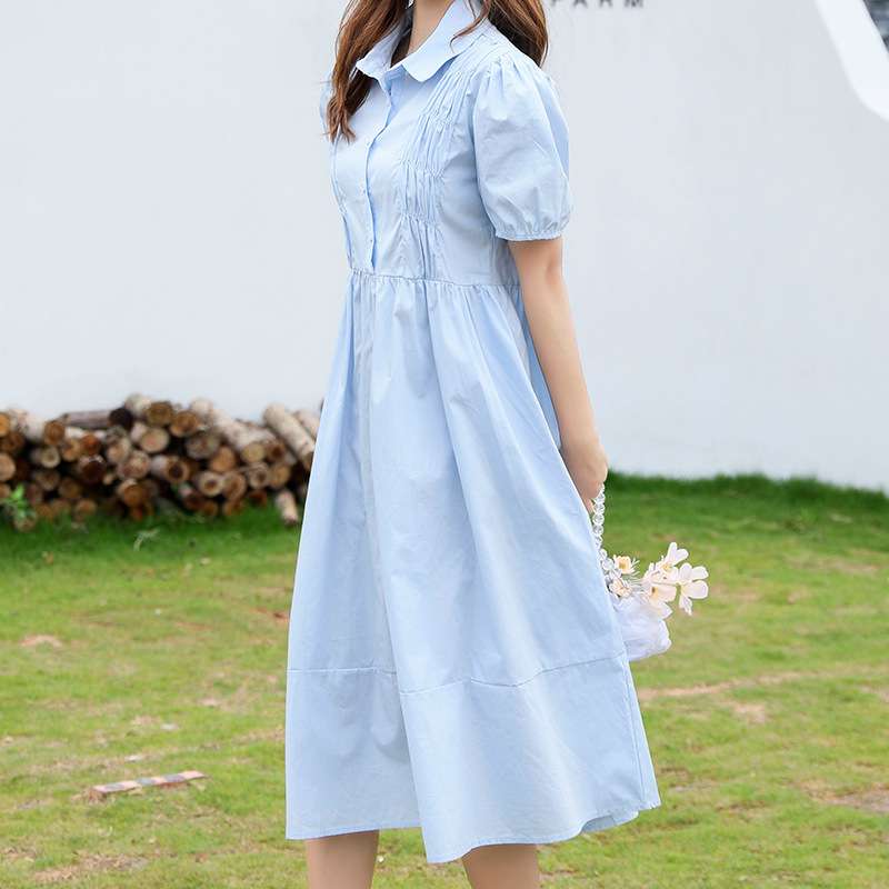 大人かわいい服 ガーリーシルエットふんわりワンピース
