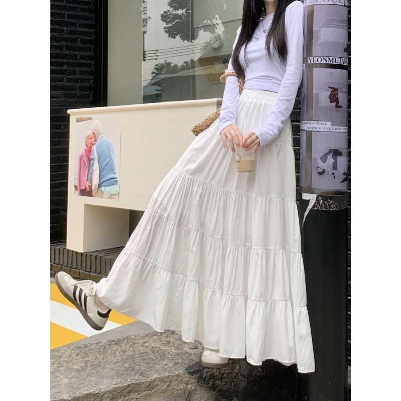 大人かわいい服 優美ティアードフリル マキシスカート