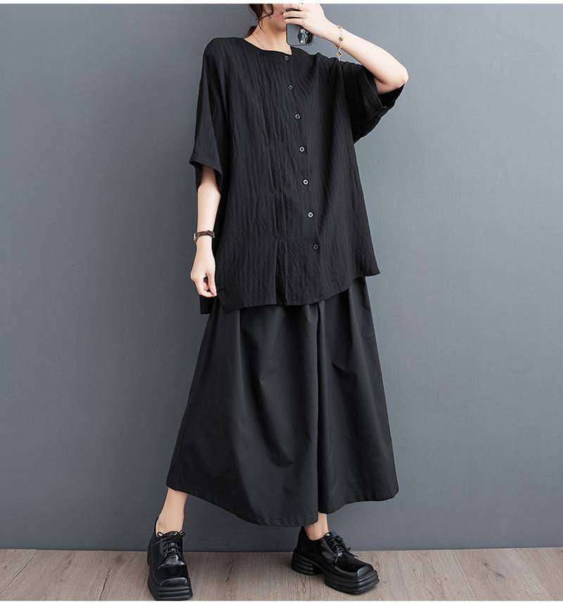 大人かわいい服 抜け感ゆるフォルムブラウス