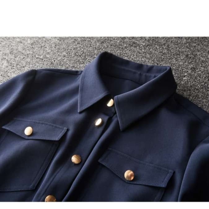 大人かわいい服 クラシカルプリーツ 襟付きワンピース