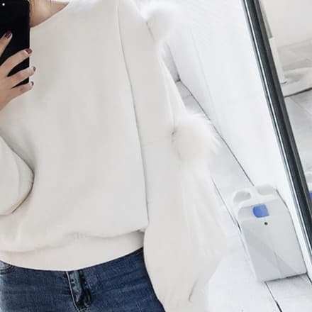 大人かわいい服 ふんわり袖のシンプルプルオーバートップス